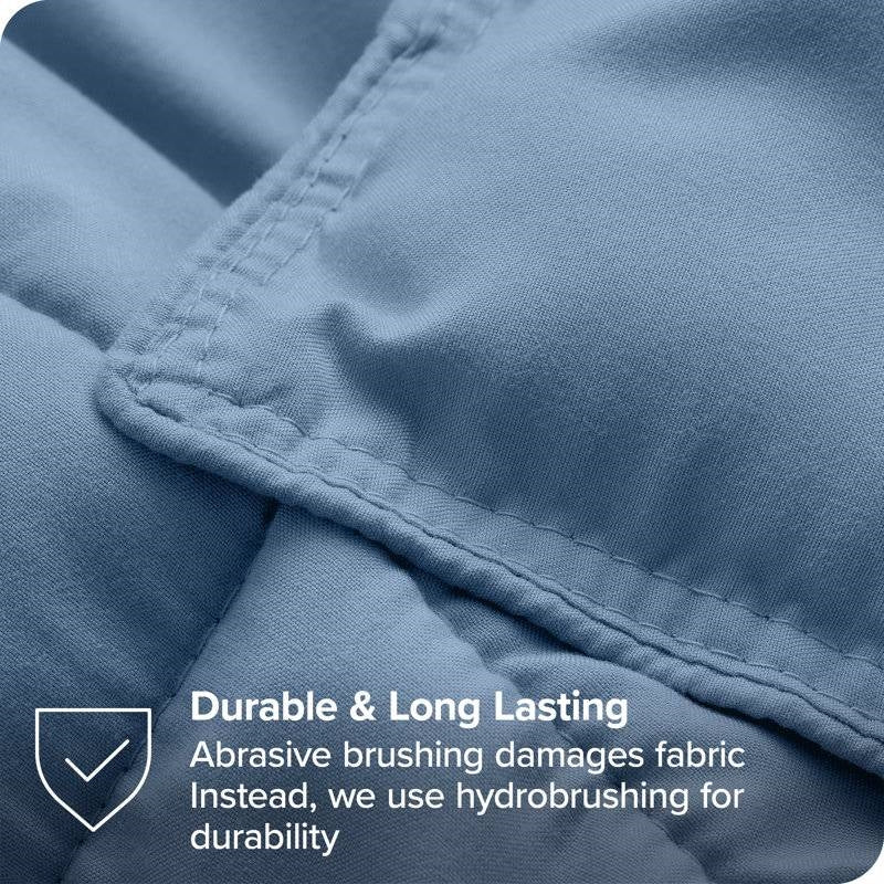 King/Cal King Size All Season Super Soft Down Alternative Comforter Set Blue FastFurnishings