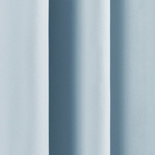 52 x 72 inch Solid Light Blue Thermal Blackout Curtain Panels - Set of 2 FastFurnishings
