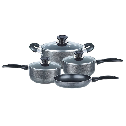 Brentwood 7 Piece Nonstick Aluminum Cookware Set in Granite W2B