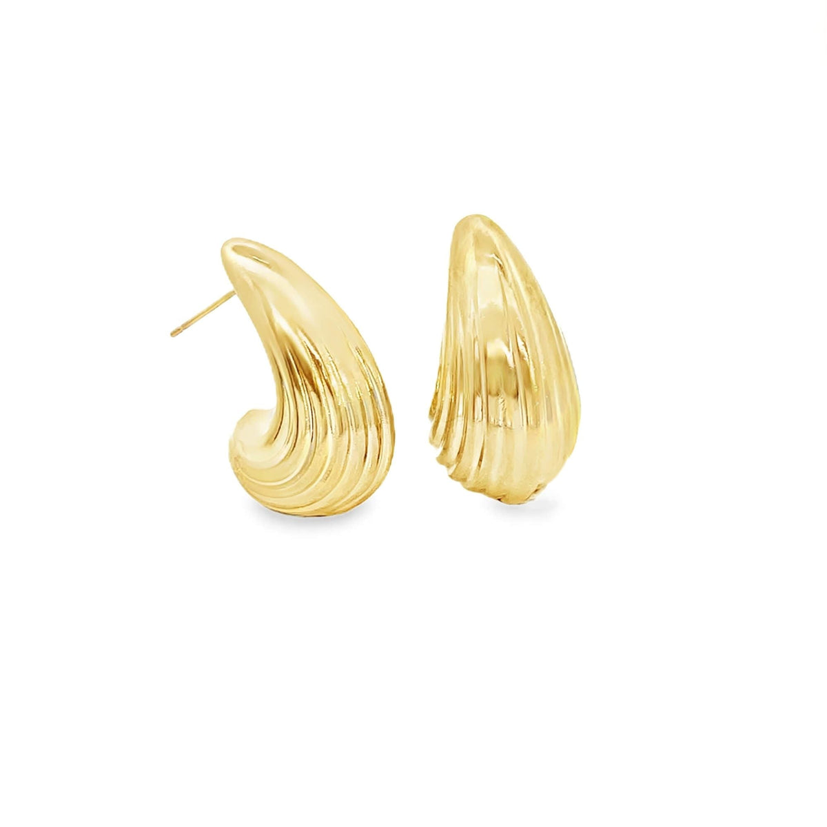 Shell Textured Teardrop Earrings (L497) MIA Jewelry