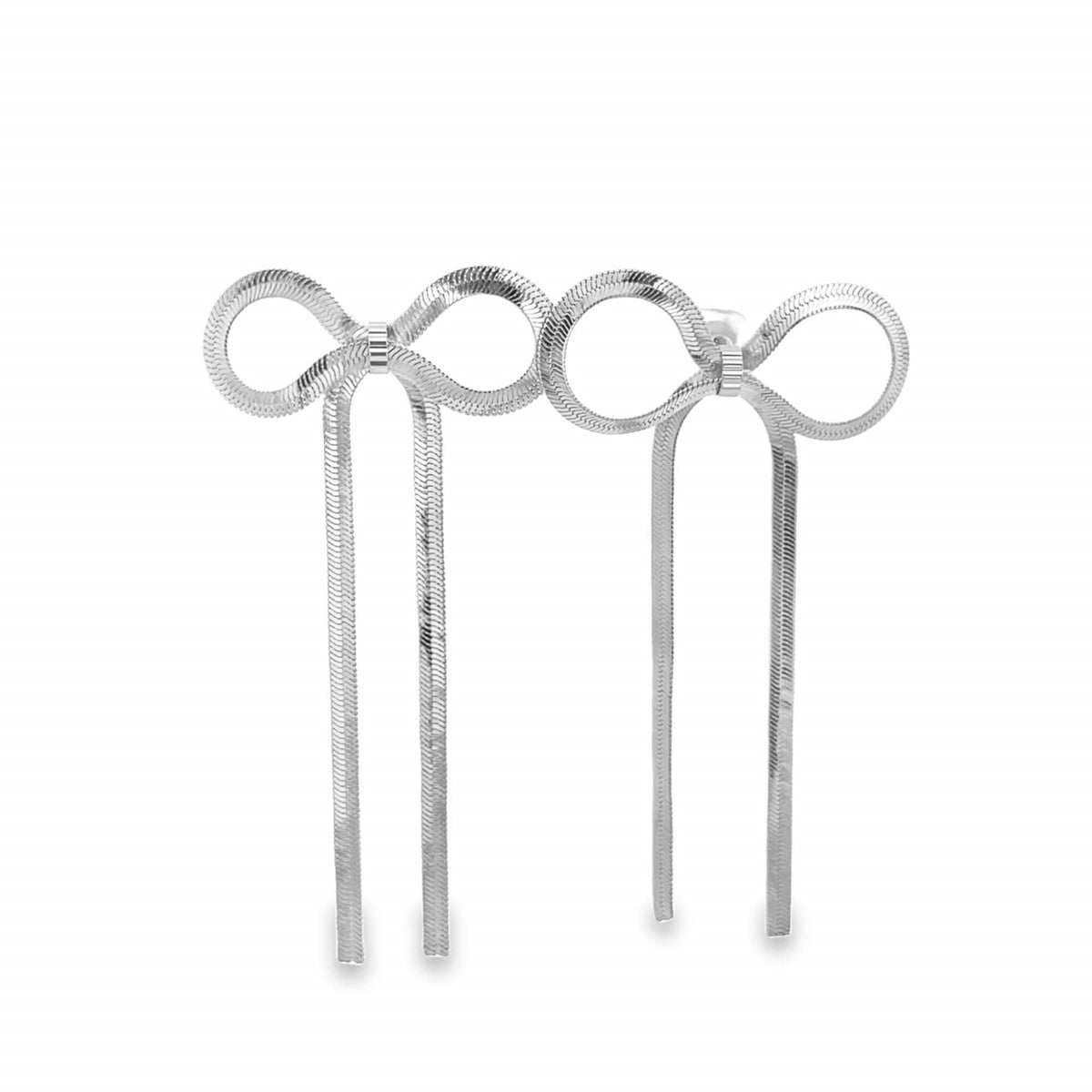 Herringbone Ribbon Drop Earrings (K239A) MIA Jewelry
