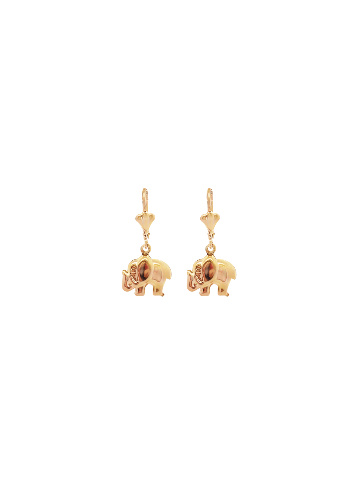 Small Leverback Elephant Earrings MIA Jewelry
