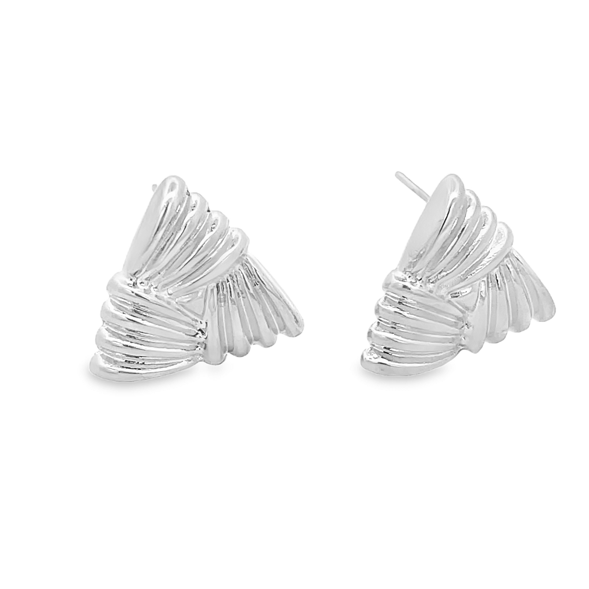 Woven Textured Triangle Earrings (L445B) MIA Jewelry