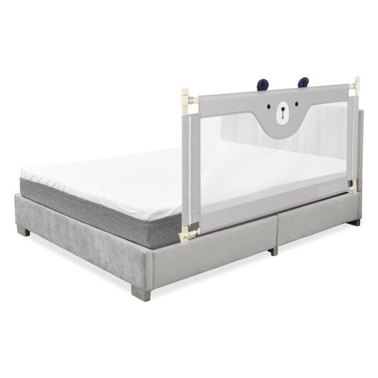 Vertical Lifting Baby Bedrail Guard with Lock-Gray W2B