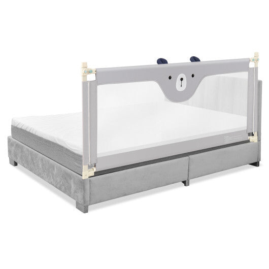 Vertical Lifting Baby Bedrail Guard with Lock-Gray W2B