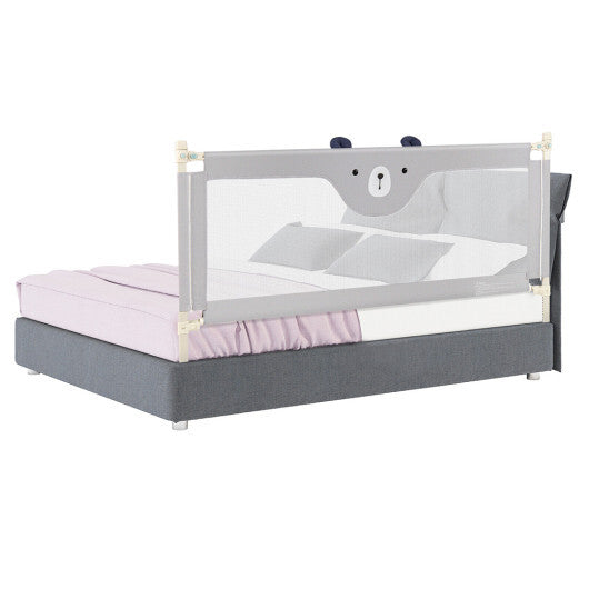 Vertical Lifting Baby Bedrail Guard with Lock-Gray W2B