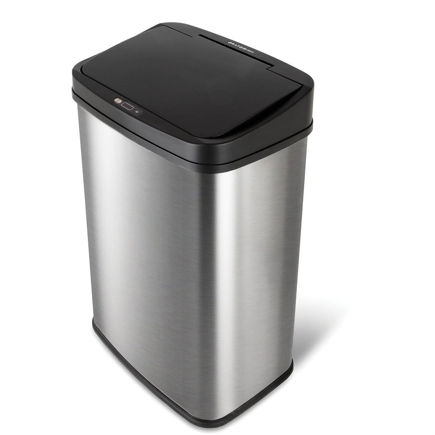 Black Top 13-Gallon Stainless Steel Kitchen Trash Can with Motion Sensor Lid FastFurnishings