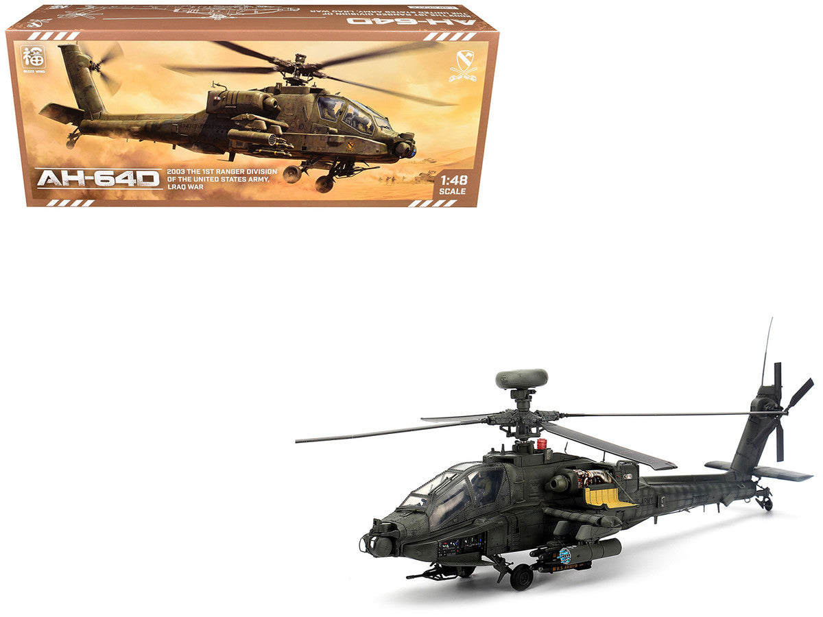 Hughes AH-64D Apache Longbow Helicopter "Charlie Company 1st Battalion 227th Aviation Regiment 1st Cavalry Division Operation Iraqi Freedom" (2003) United States Army 1/48 Diecast Model by Bless Wing-4