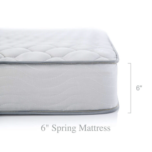 California King 6-inch Thick Innerspring Mattress with Quilted Cover - Medium Firm FastFurnishings