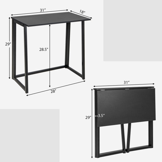 31 Inch Space-saving Folding Computer Desk for Home Office-Natural W2B