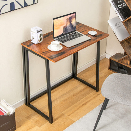 31 Inch Space-saving Folding Computer Desk for Home Office-Natural W2B