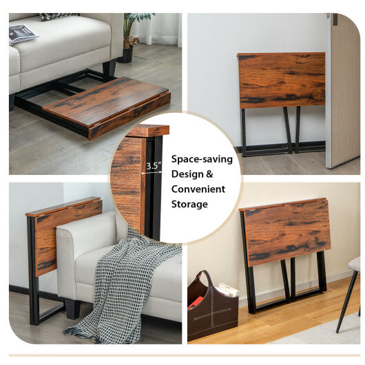 31 Inch Space-saving Folding Computer Desk for Home Office-Natural W2B