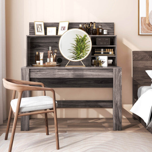 48 Inch Writing Computer Desk with Anti-Tipping Kits and Cable Management Hole-White