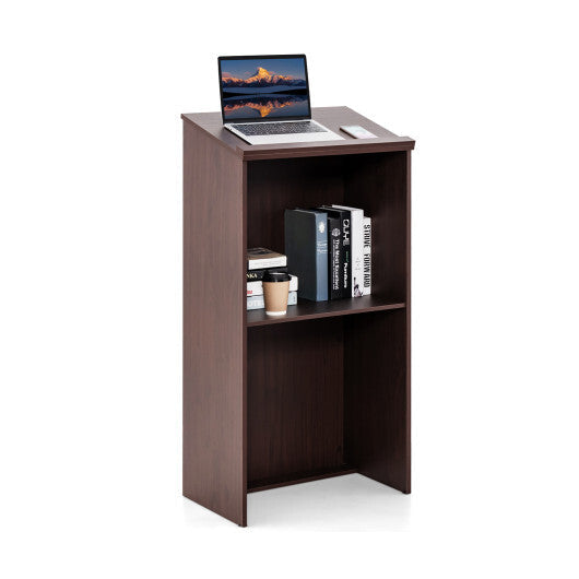 Wooden Floor Standing Podium Speaking Lectern W2B