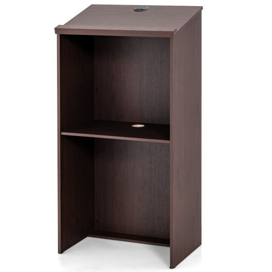 Wooden Floor Standing Podium Speaking Lectern W2B