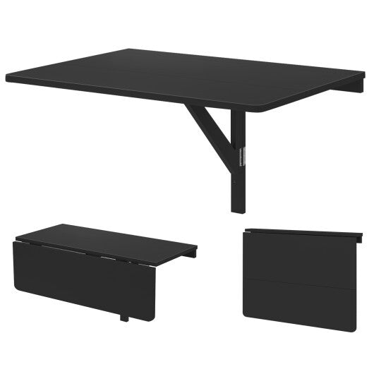 31.5 x 23.5 Inch Wall Mounted Folding Table for Small Spaces-White W2B