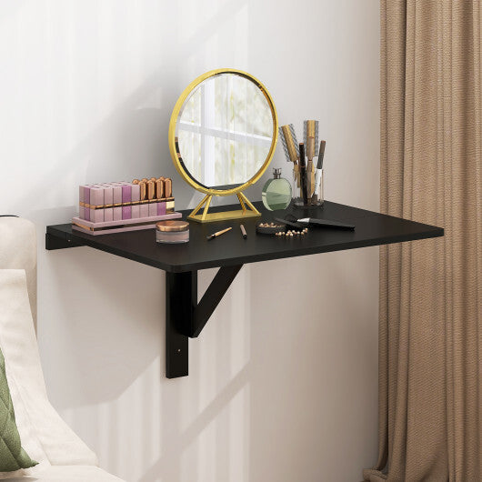 31.5 x 23.5 Inch Wall Mounted Folding Table for Small Spaces-White W2B