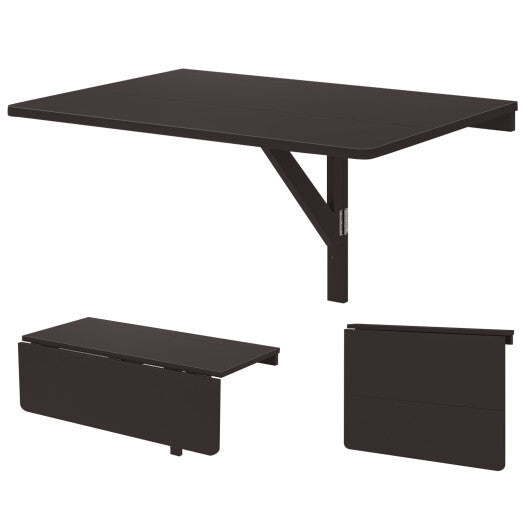 31.5 x 23.5 Inch Wall Mounted Folding Table for Small Spaces-White W2B