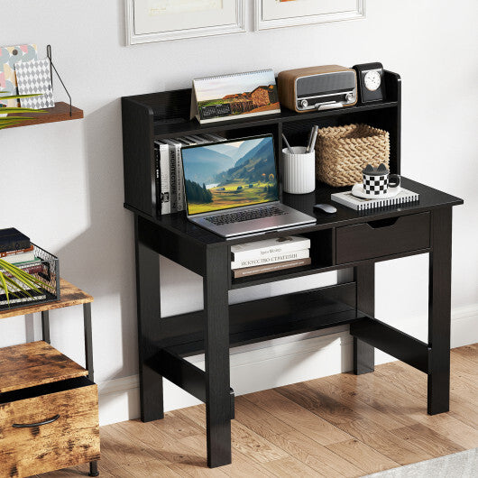 Computer Desk with Power Outlets USB Ports and Type-C-Black