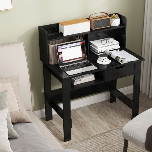 Computer Desk with Power Outlets USB Ports and Type-C-Black