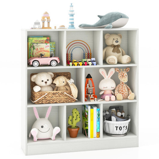 41 Inches 8-Cube Freestanding Bookcase for Kids-White W2B