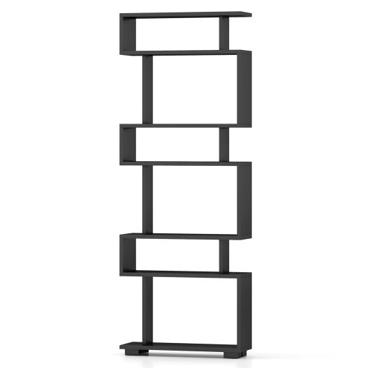 6-Tier Bookcase with Anti-Tipping Kit-White W2B