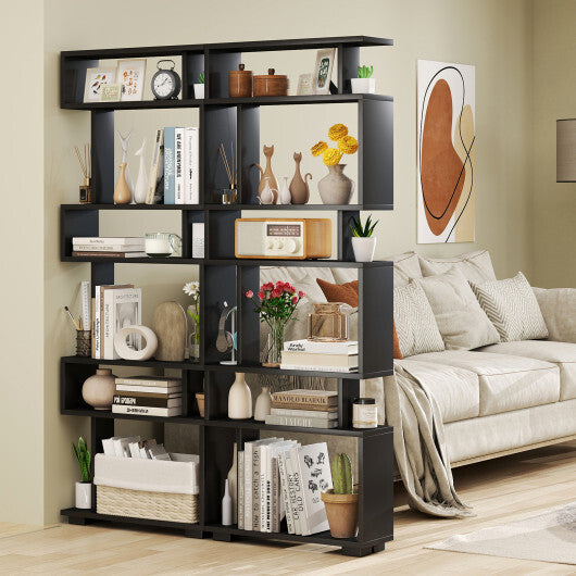 6-Tier Bookcase with Anti-Tipping Kit-White W2B