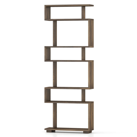 6-Tier Bookcase with Anti-Tipping Kit-White W2B