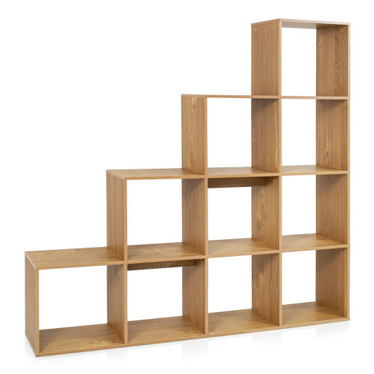 4-Tier Bookshelf with 2 Anti-Tipping Kits for Home Office-Natrual W2B