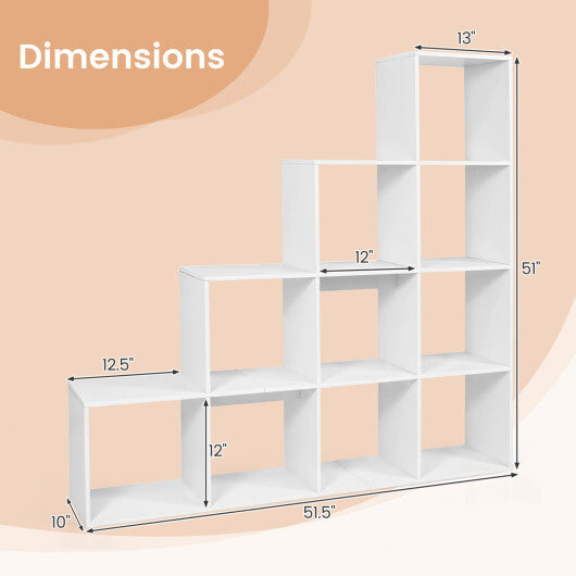 4-Tier Bookshelf with 2 Anti-Tipping Kits for Home Office-Natrual W2B