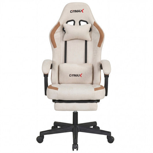 Ergonomic Video Game Chair with Headrest for Home Office-Gray W2B