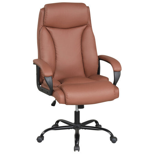 400 Pounds Big and Tall Adjustable High Back Leather Office Chair W2B