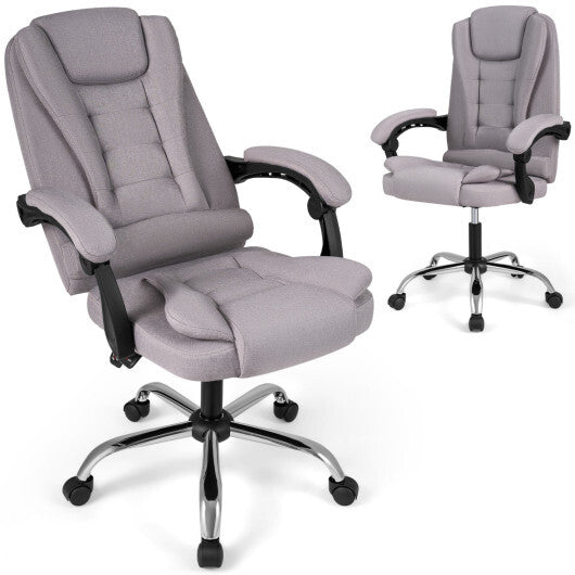 Big High Back Executive Chair with Linkage Armrests and Leather Padded Seat for Office-Black W2B