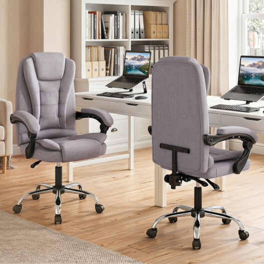 Big High Back Executive Chair with Linkage Armrests and Leather Padded Seat for Office-Black W2B