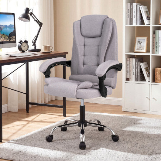 Big High Back Executive Chair with Linkage Armrests and Leather Padded Seat for Office-Black W2B
