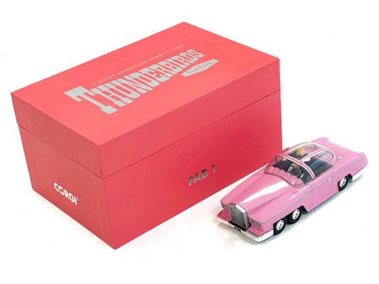 Rolls Royce FAB 1 Pink with Figures "Thunderbirds" (1965-1966) TV Series "F.A.B. Collection" Diecast Model by Corgi-0