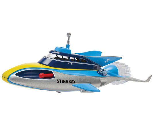 Stingray Submarine Blue and Silver with Yellow Stripes "Gerry Anderson's Stingray" (1964) TV Series Diecast Model by Corgi-1
