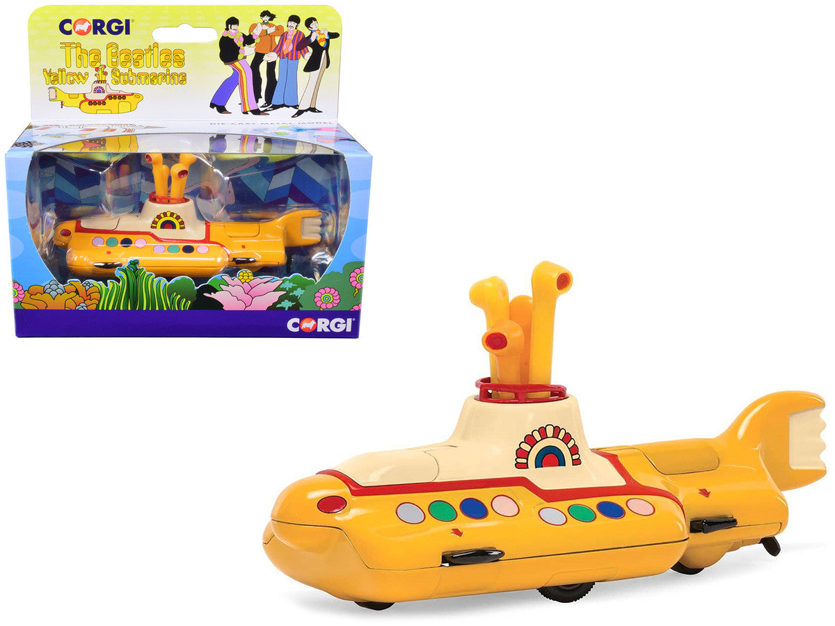 "The Beatles" Yellow Submarine with Sitting Band Member Figures Diecast Model by Corgi Corgi