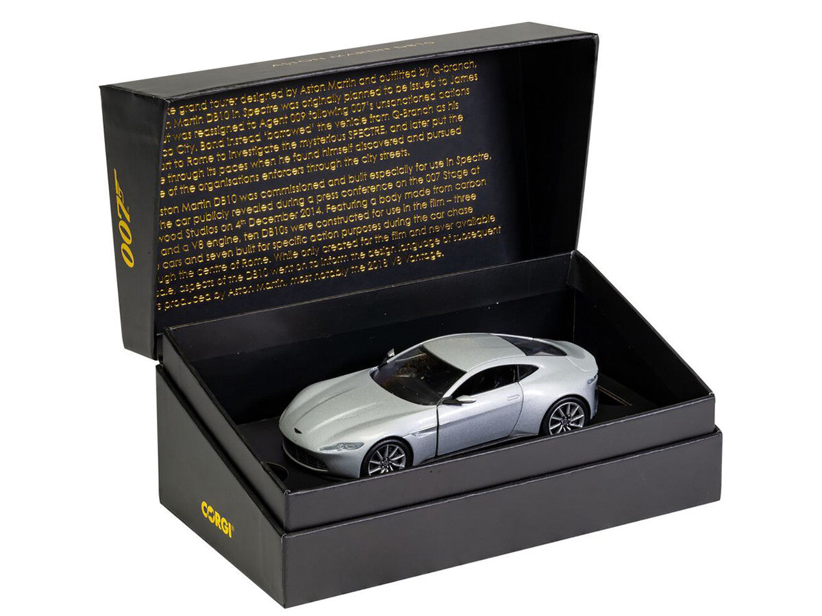 Aston Martin DB10 RHD (Right Hand Drive) Silver Metallic James Bond 007 "Spectre" (2015) Movie Diecast Model Car by Corgi Corgi