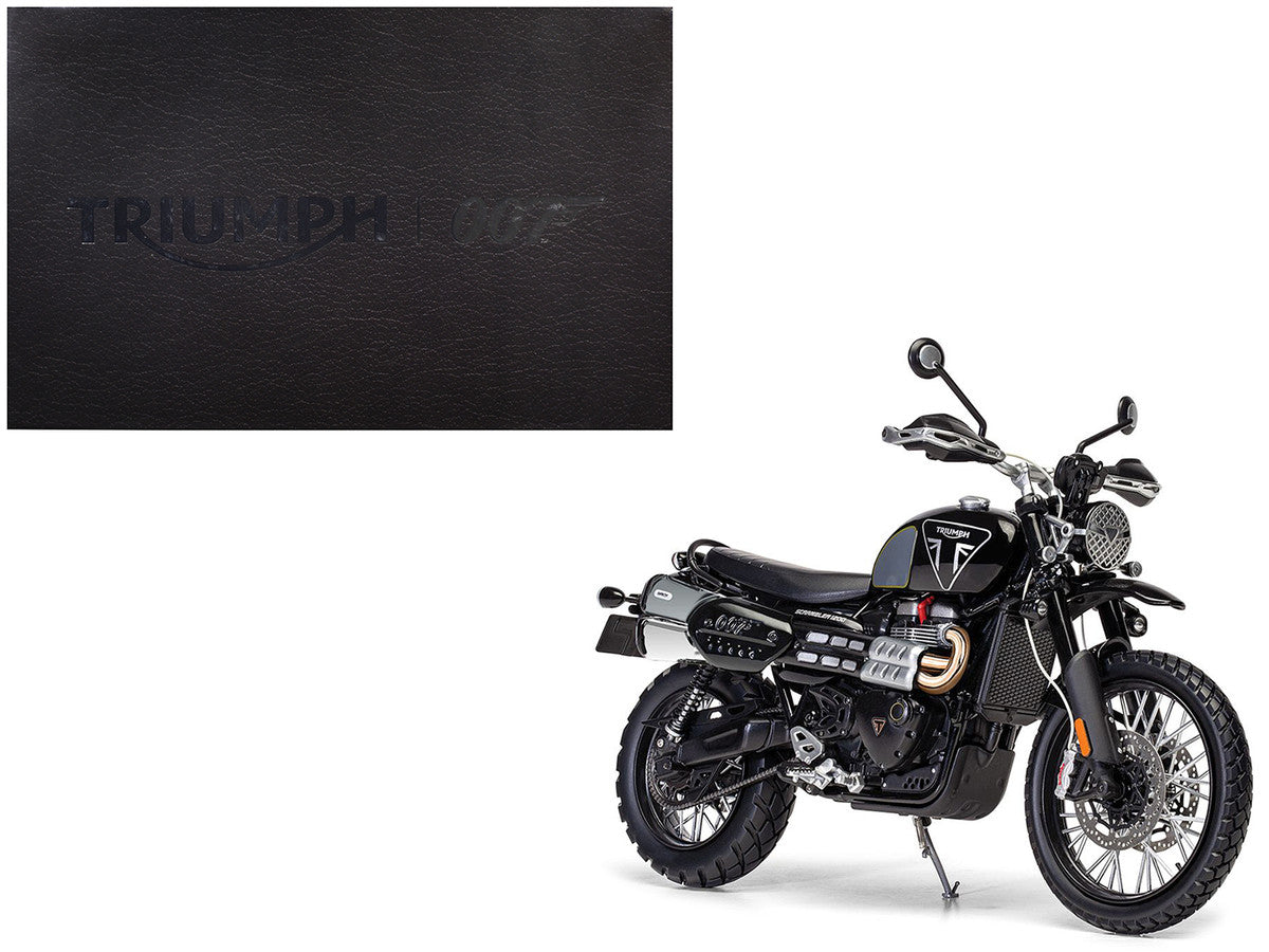 Triumph Scrambler 1200 "Bond Edition" Motorcycle Black 007 James Bond "No Time to Die" (2021) Movie 1/12 Diecast Model by Corgi Corgi
