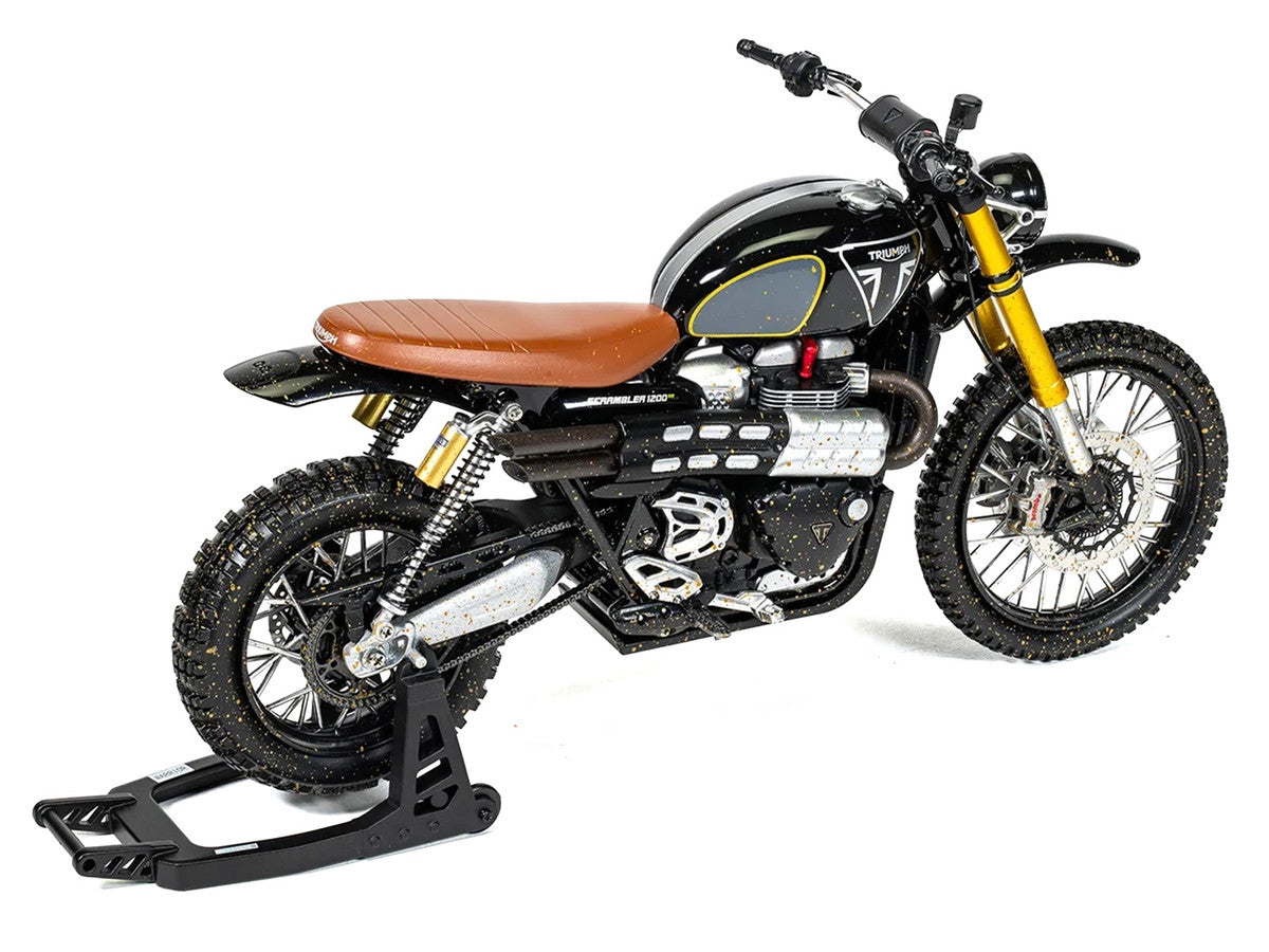 Triumph Scrambler 1200 XE Motorcycle Black (Dirty Version) James Bond 007 "No Time to Die" (2021) Movie Diecast Model Car by Corgi-1