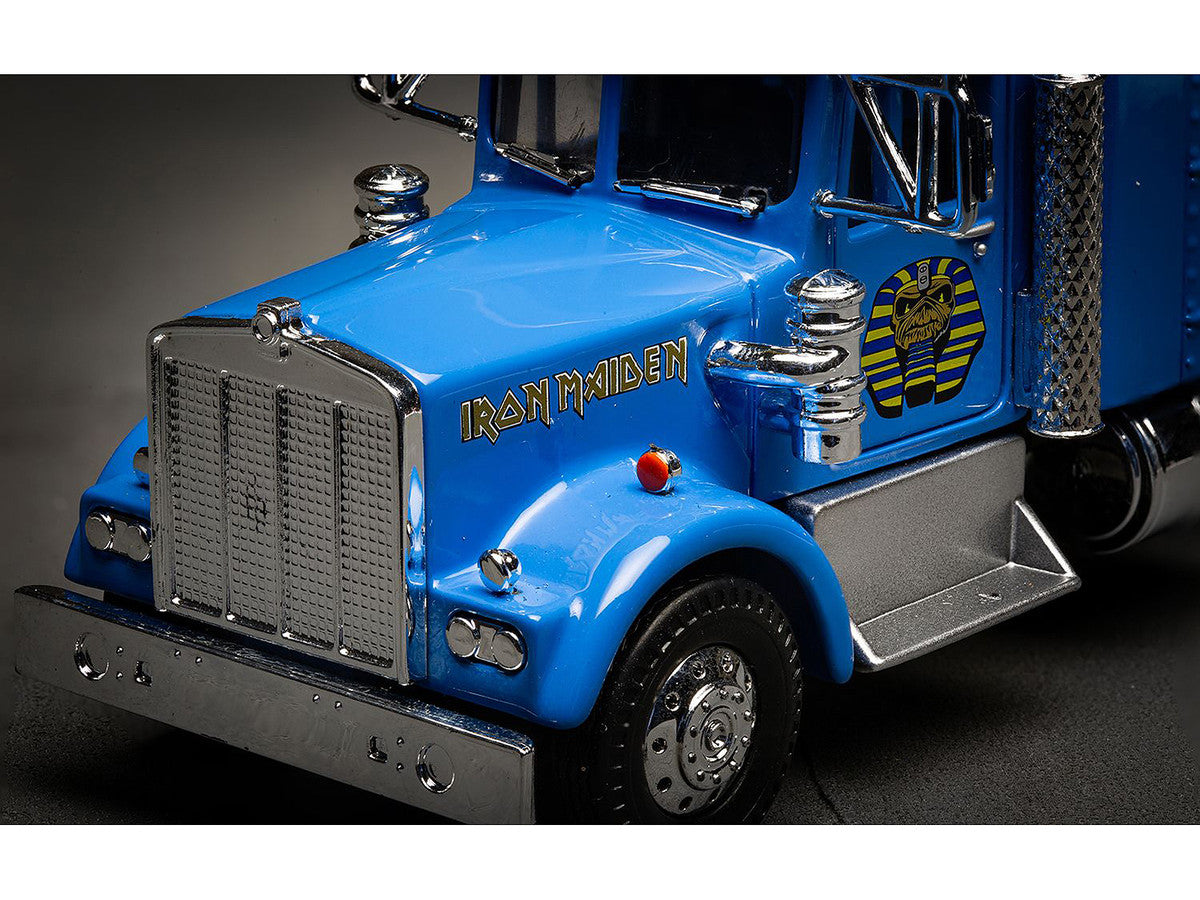Iron Maiden "Powerslave" Transport Truck Blue "World Slavery Tour 1984-85" 1/50 Diecast Model by Corgi Corgi
