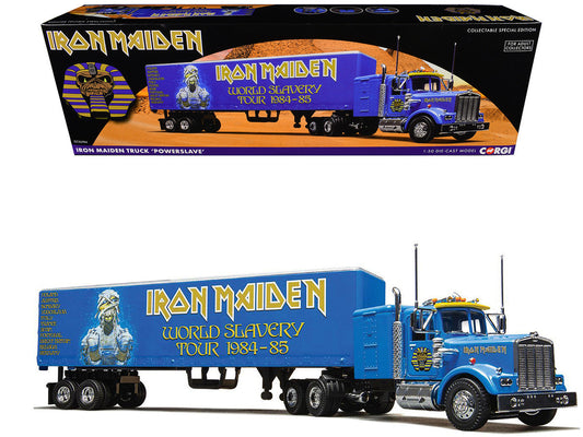 Iron Maiden "Powerslave" Transport Truck Blue "World Slavery Tour 1984-85" 1/50 Diecast Model by Corgi Corgi