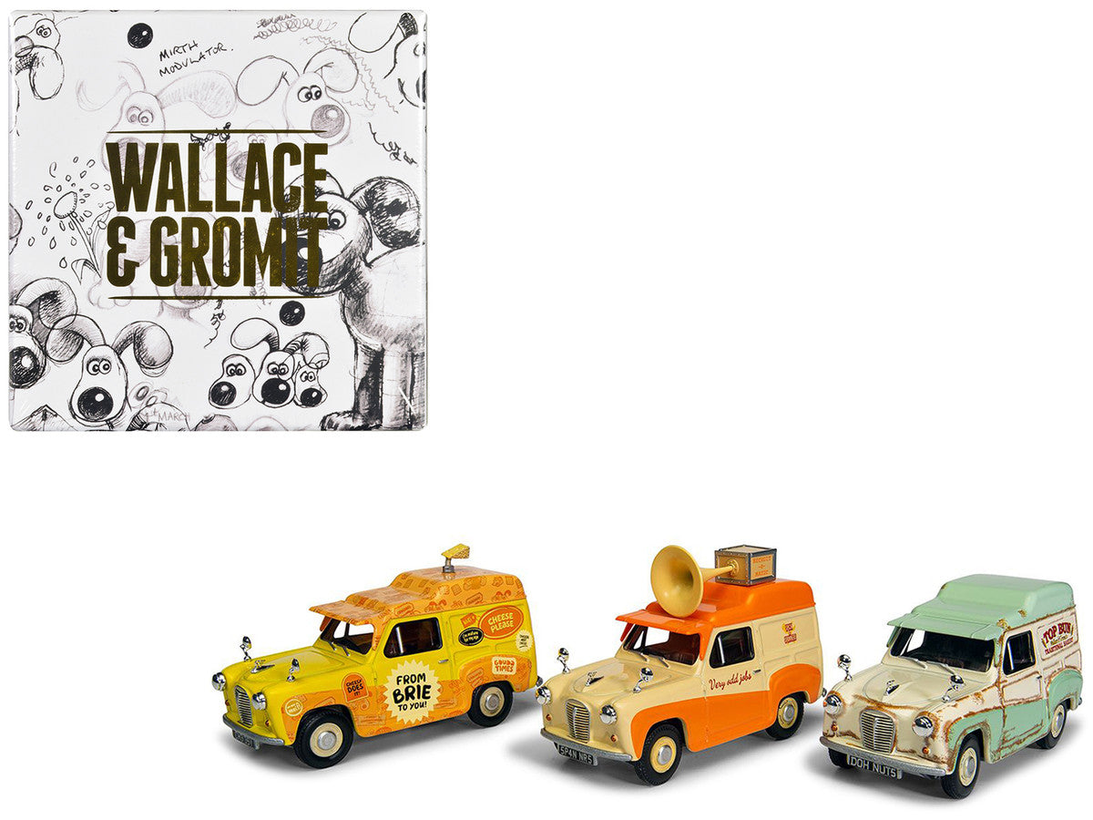 "Wallace & Gromit" Austin A35 Van Collection Set of 3 Pieces Diecast Model Cars by Corgi Corgi