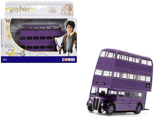 "Knight Bus" Triple Decker Bus Purple "Harry Potter" Movie Series Diecast Model by Corgi Corgi