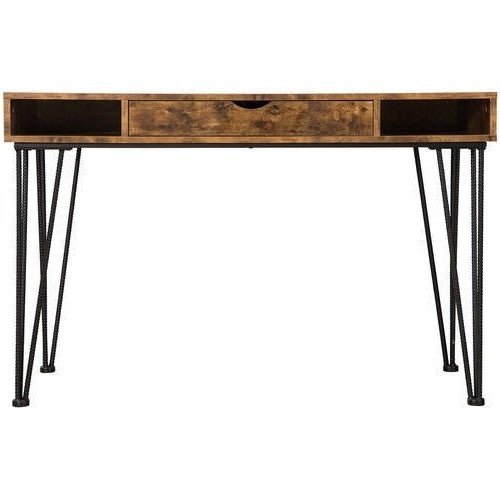 Farmhouse Rustic Home Office 1 Drawer Writing Desk FastFurnishings