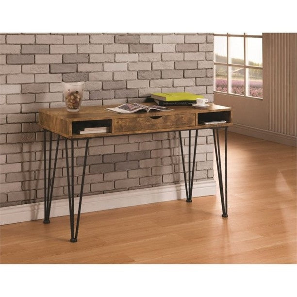 Farmhouse Rustic Home Office 1 Drawer Writing Desk FastFurnishings