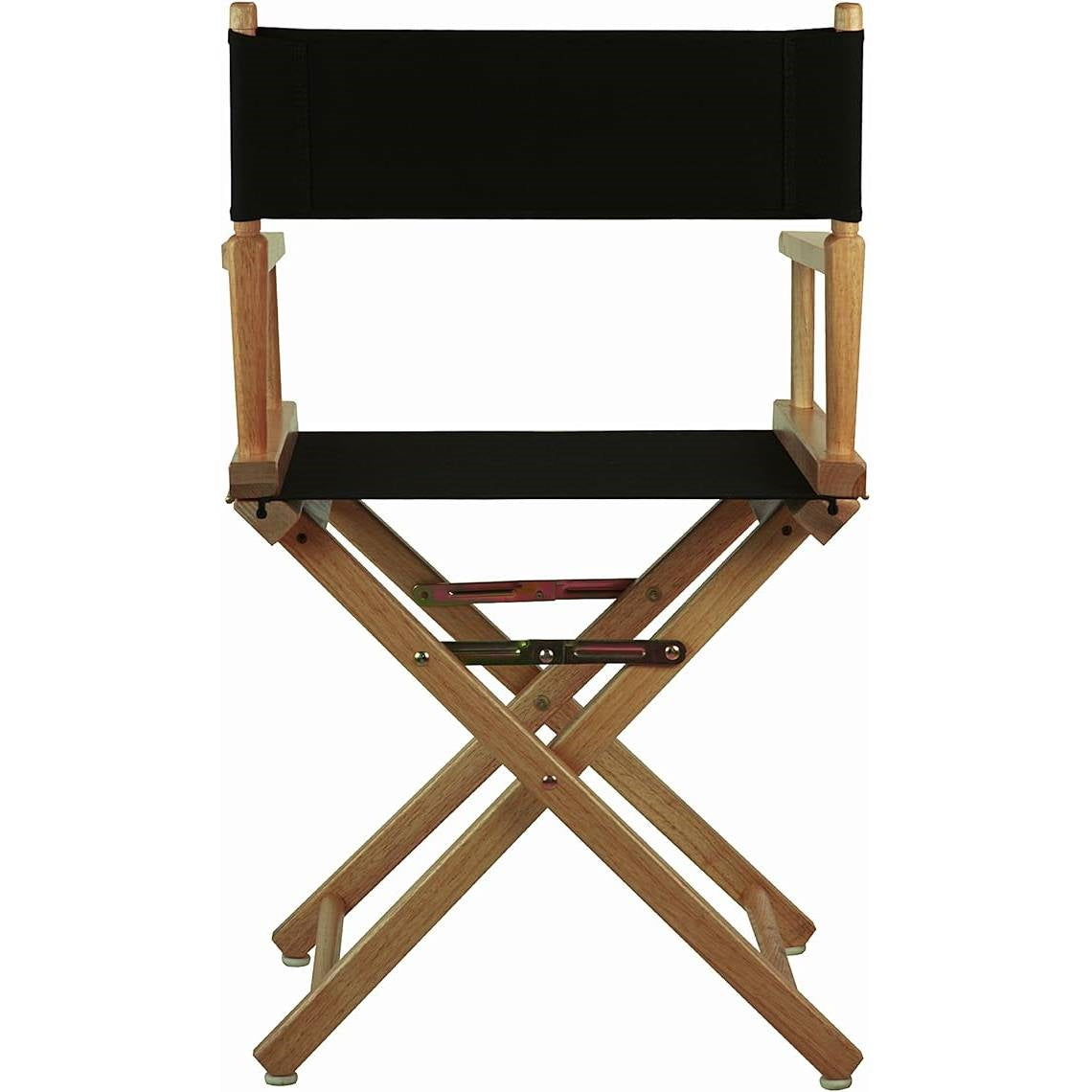 Solid Wood Frame Indoor/Outdoor Patio Dining Directors Chair with Black Seat FastFurnishings