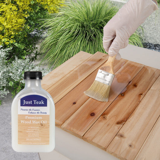 Wood Wax Oil for Outdoor and Indoor Furniture Teak Care Kit to Restore and Protect Wood W2B