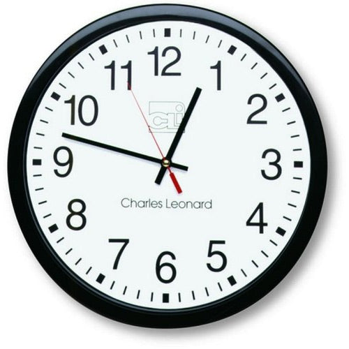 14-Inch Quartz Black and White Wall Clock FastFurnishings